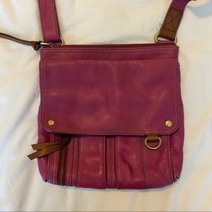 Fossil purple crossbody bag